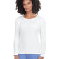 Women's Heart Pointelle Long-Sleeve Rohan Underscrub Tee - 1110 - Heart Pointelle White