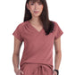 Women's 1-Pocket Heart-Shaped Neckline Eco-Friendly Kailani Scrub Top