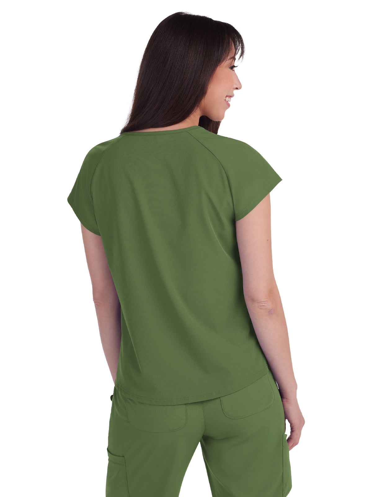 Women's 1-Pocket Heart-Shaped Neckline Eco-Friendly Kailani Scrub Top