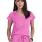 Women's 1-Pocket Heart-Shaped Neckline Eco-Friendly Kailani Scrub Top