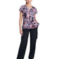 Women's Heart-Shaped Neckline Meadow Top - 1120PR - Exotic Waves