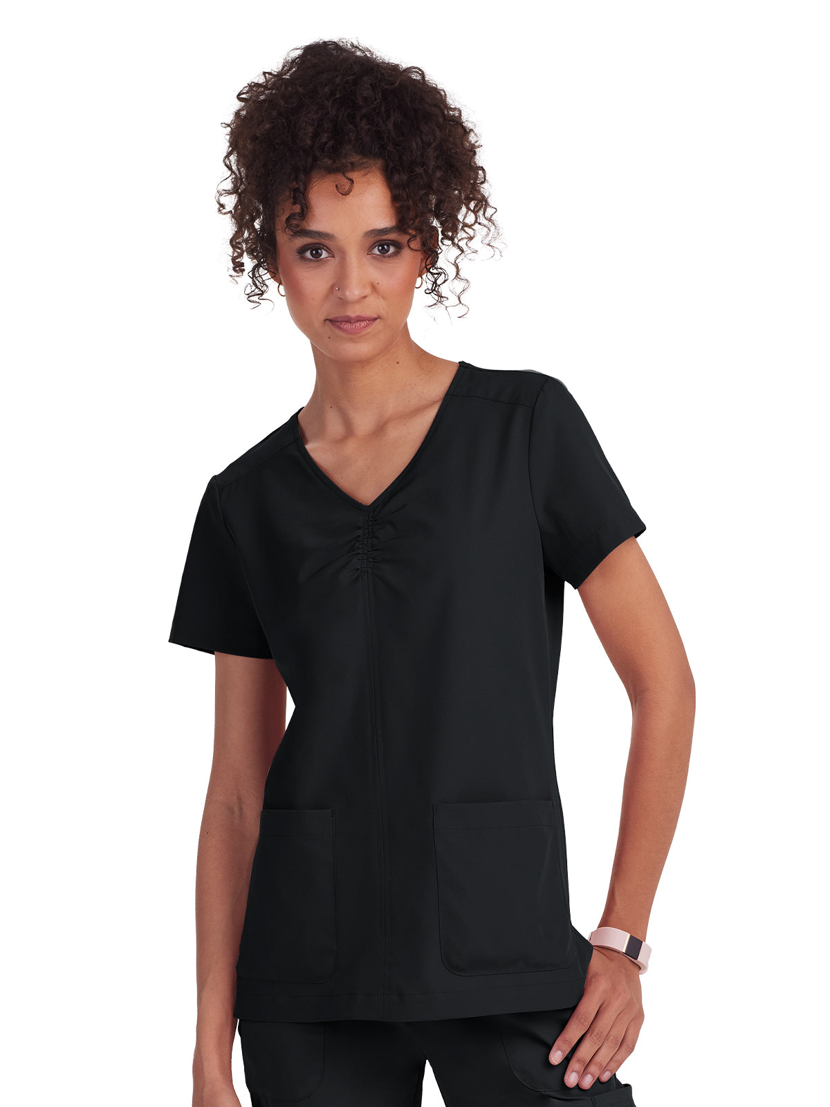 Women's Shirred Chest V-Neck Enik Top