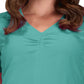 Women's Shirred Chest V-Neck Enik Top