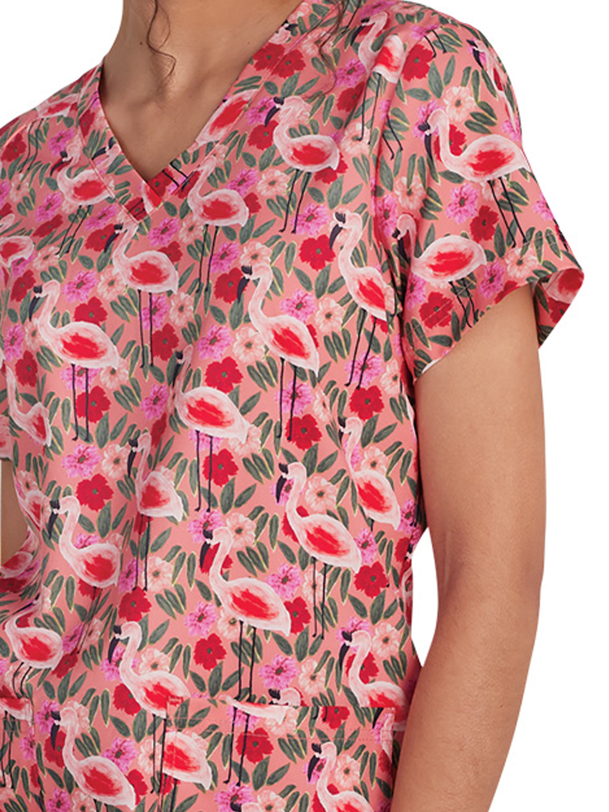 Women's 3-Pocket Print Rosalie Scrub Top