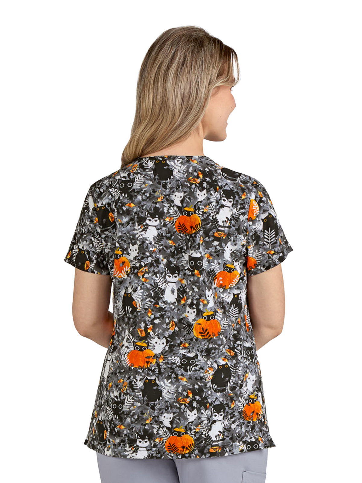 Women's 3-Pocket Print Rosalie Scrub Top