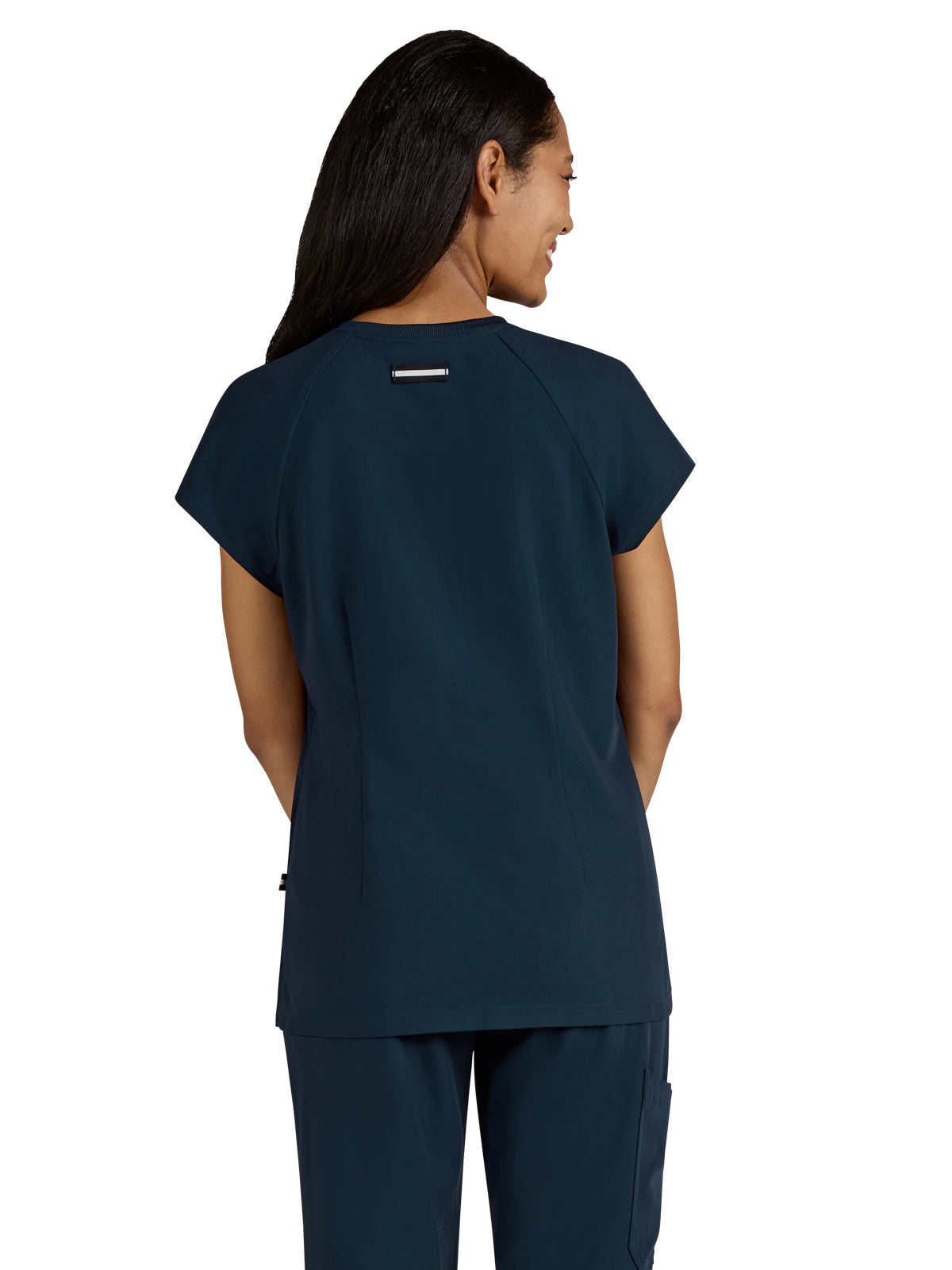 Women's Split-Neck 3-Pocket We Have Heart Scrub Top