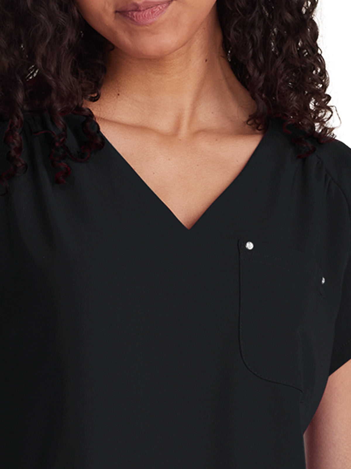 Women's Heart-Shaped Neckline Up and Going Scrub Top