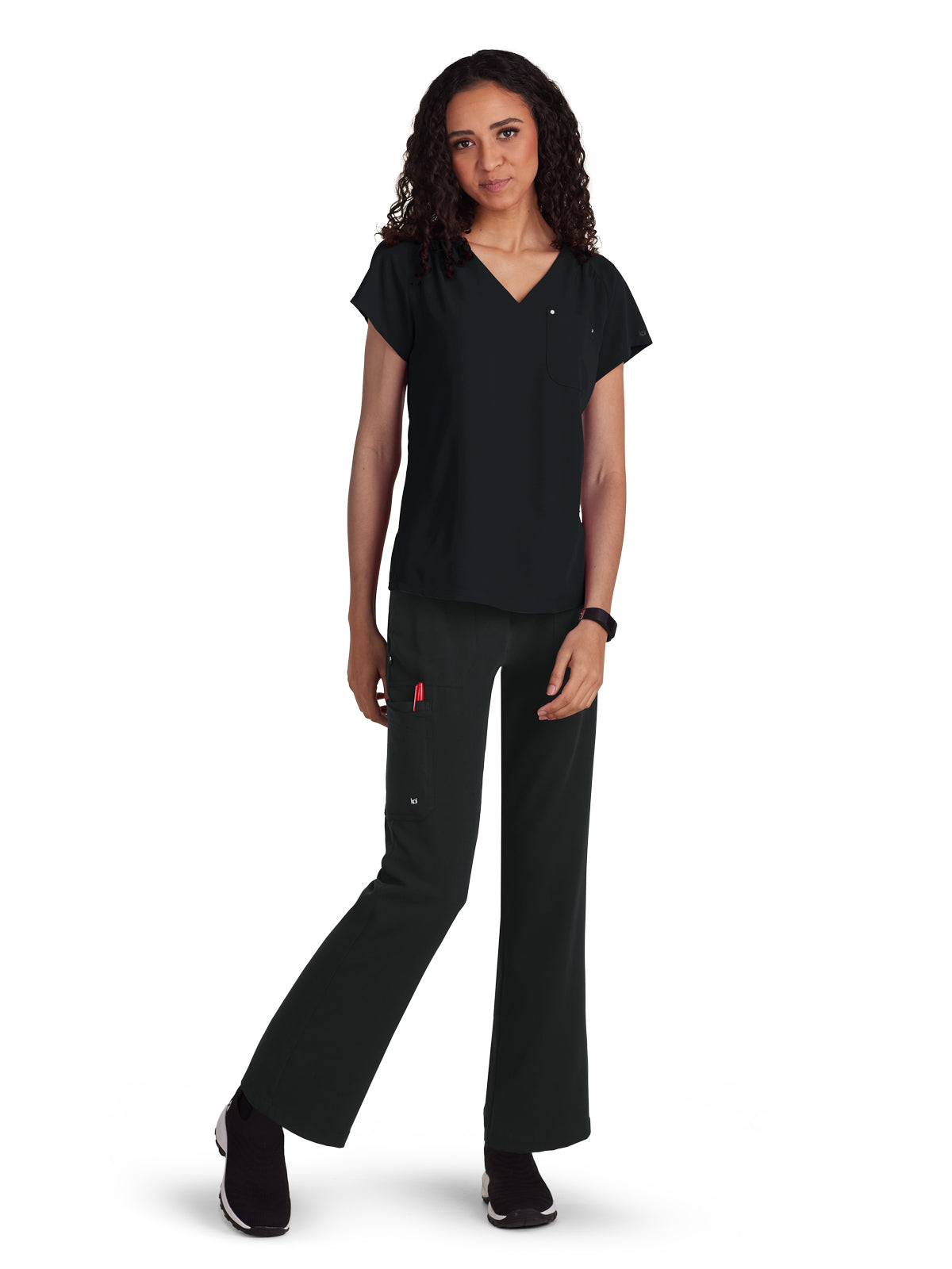 Women's Heart-Shaped Neckline Up and Going Scrub Top