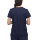 Women's Ribbed V-Neck 4-Pocket Sari Scrub Top