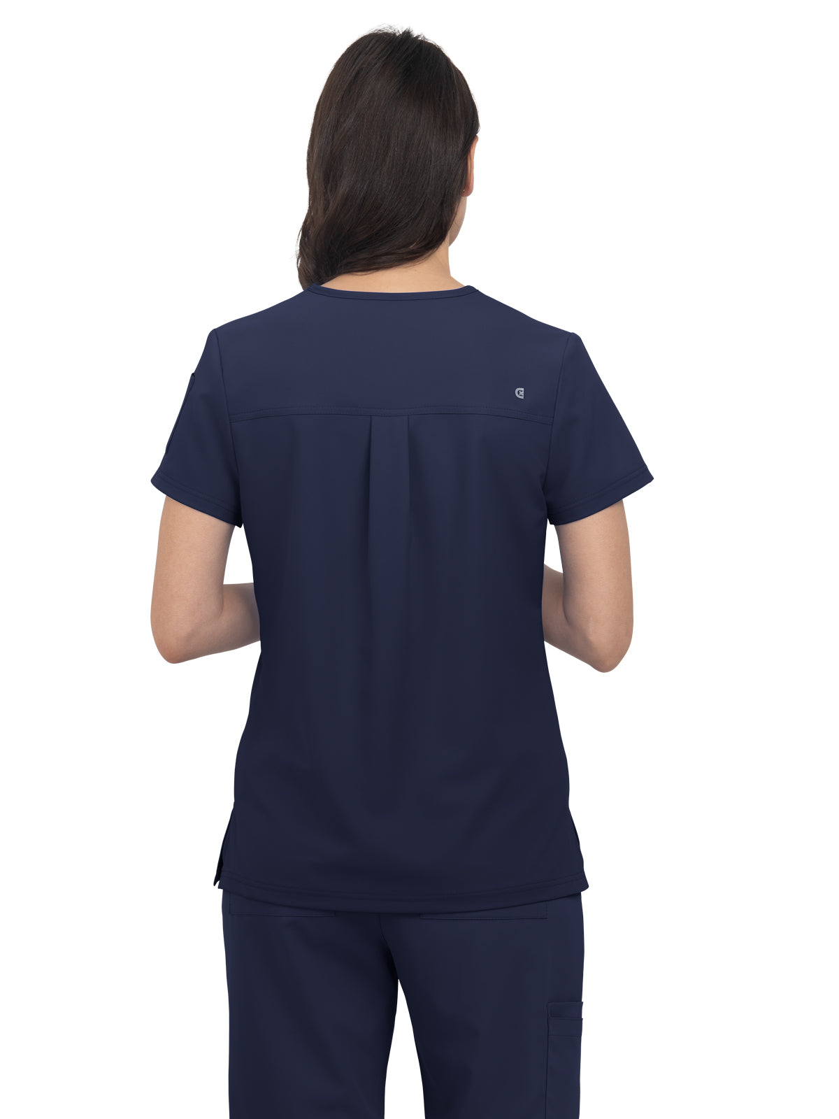 Women's Ribbed V-Neck 4-Pocket Sari Scrub Top