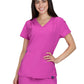 Women's Ribbed V-Neck 4-Pocket Sari Scrub Top