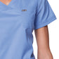 Women's 3-Pocket Soft Rib Trim V-Neck Nicole Scrub Top