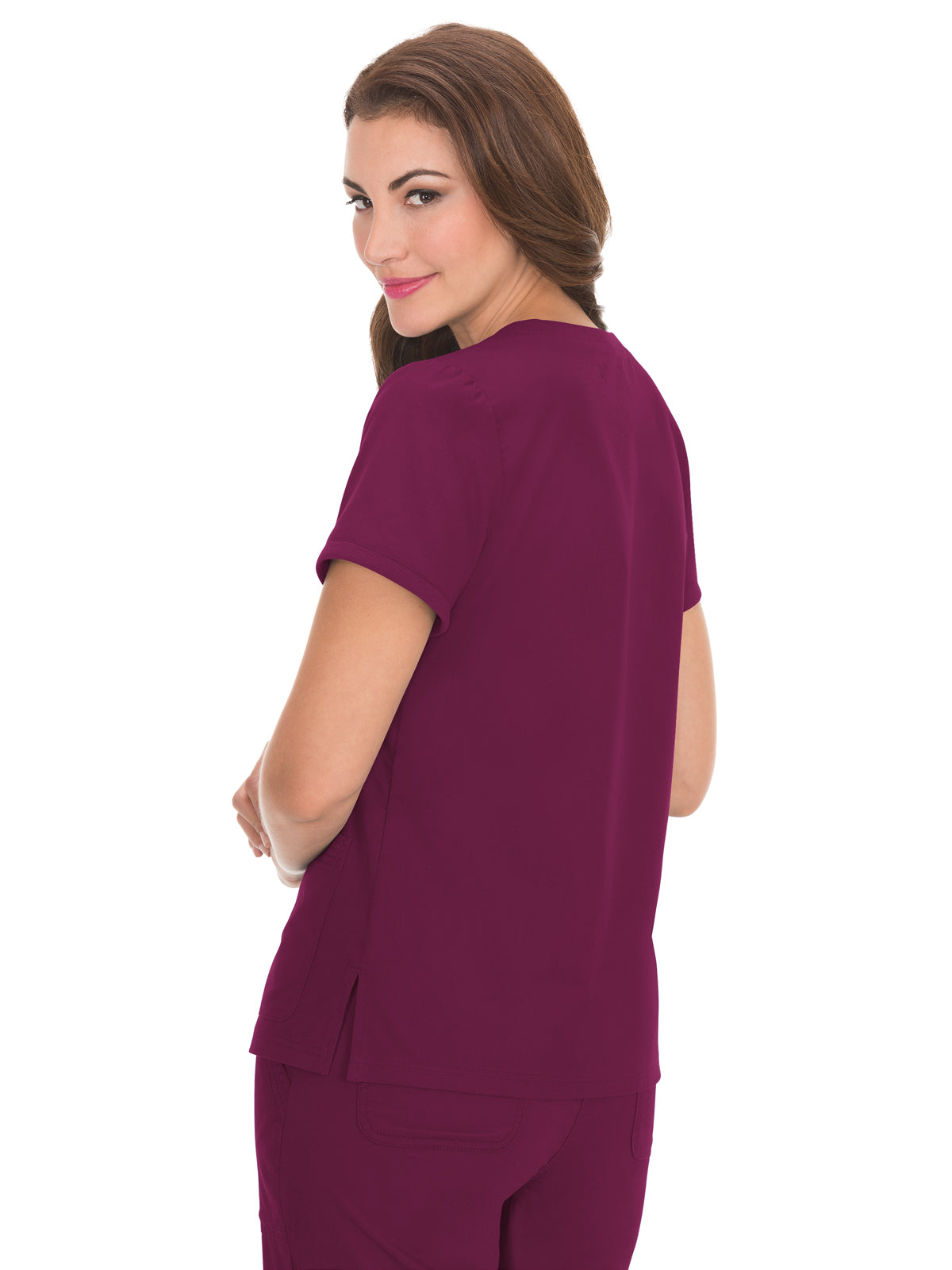 Women's 3-Pocket Soft Rib Trim V-Neck Nicole Scrub Top