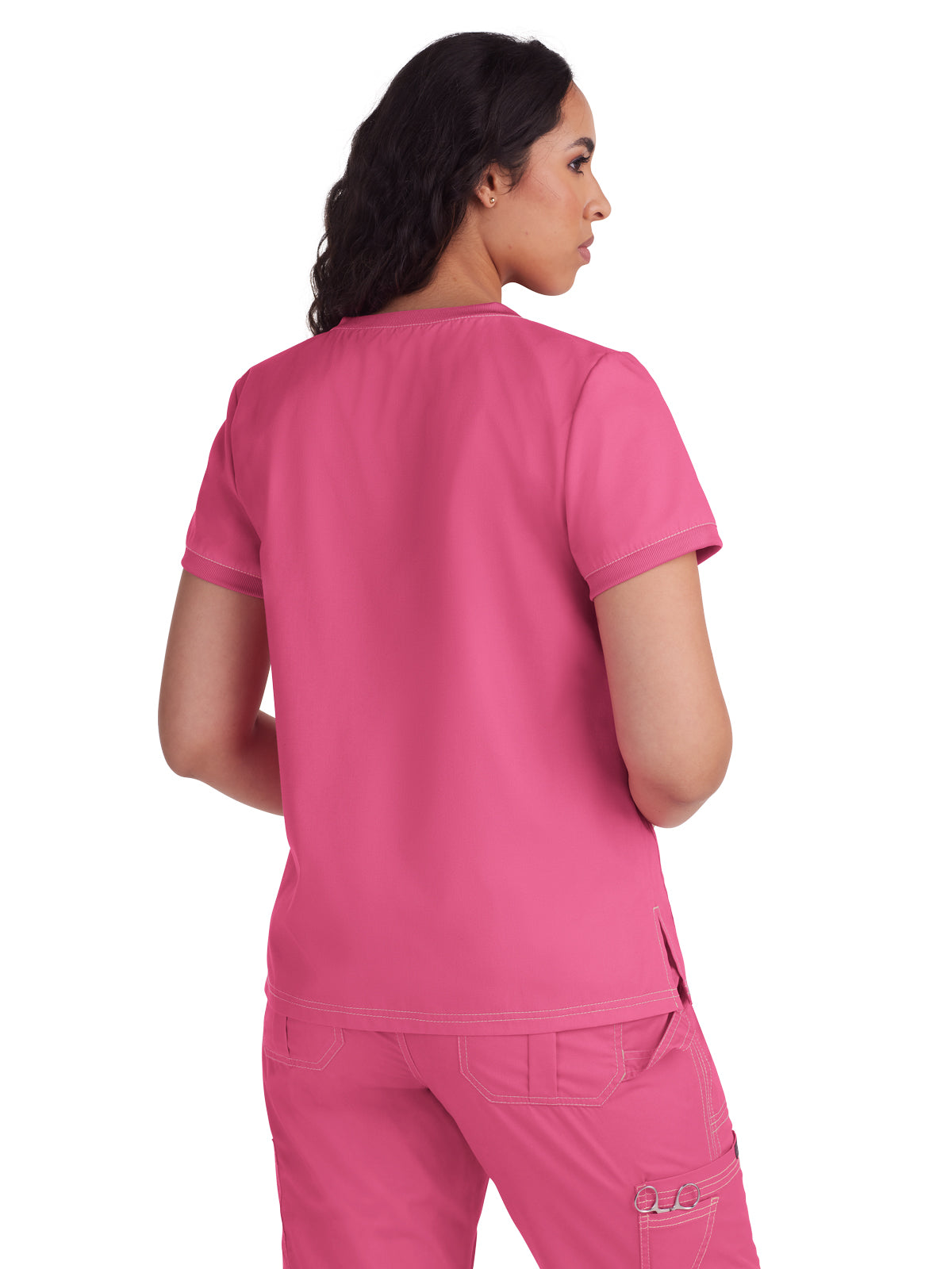 Women's 3-Pocket Soft Rib Trim V-Neck Nicole Scrub Top