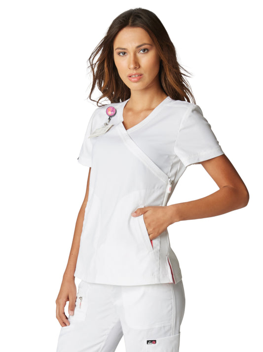 Women's 3-Pocket Mock-Wrap Philosophy Scrub Top