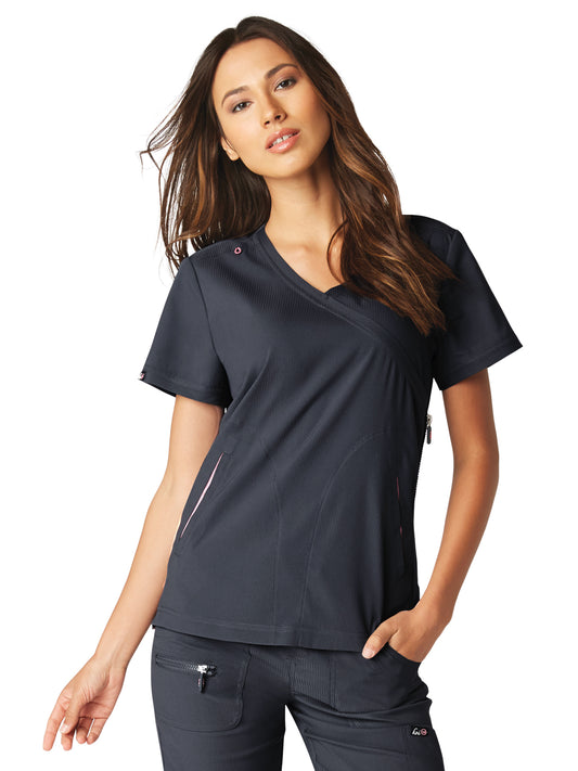 Women's 3-Pocket Mock-Wrap Philosophy Scrub Top