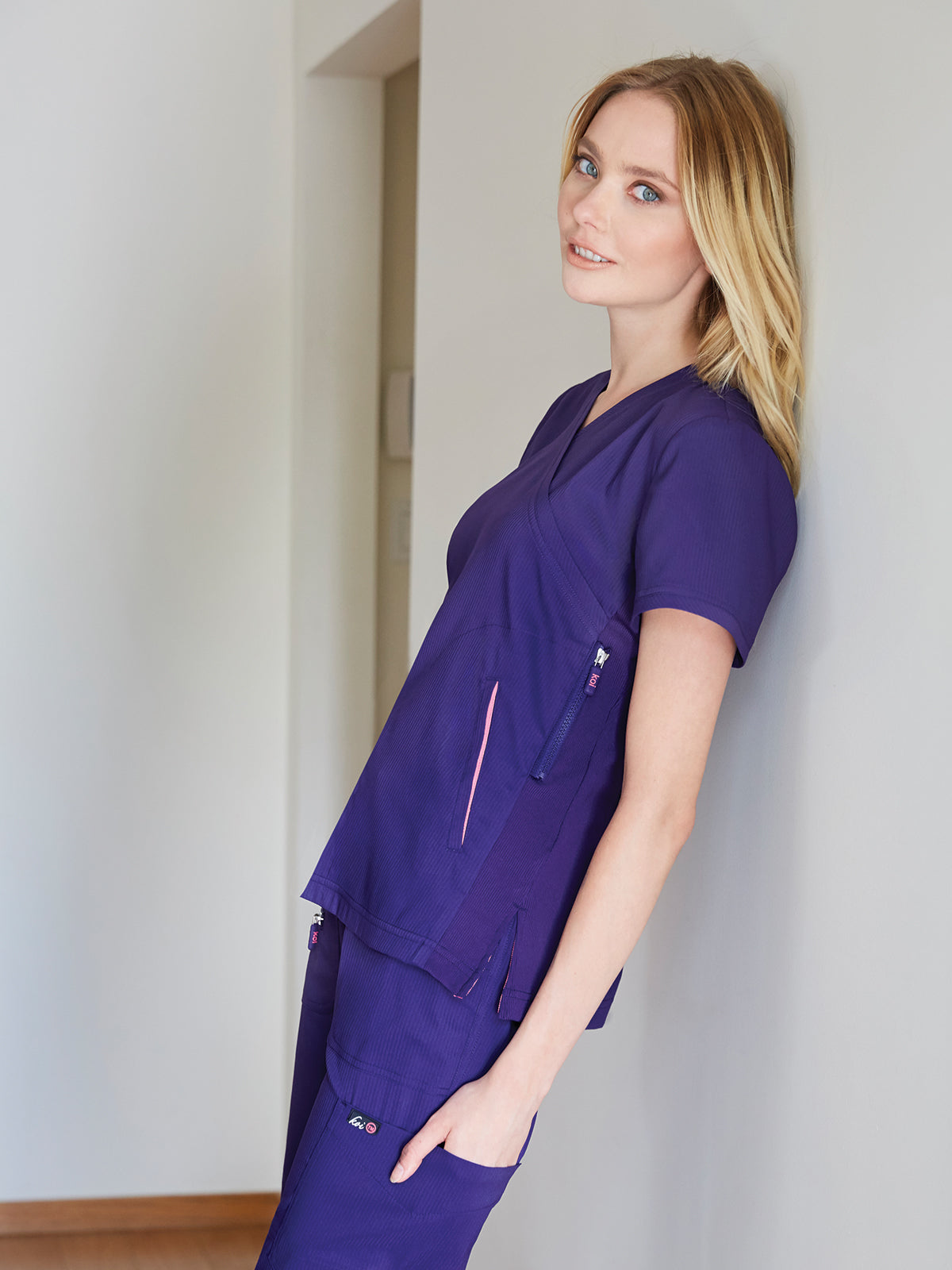 Women's 3-Pocket Mock-Wrap Philosophy Scrub Top