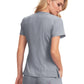 Women's 3-Pocket Mock-Wrap Philosophy Top - 316 - Platinum Grey