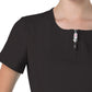 Women's 4-Pocket Zipper Neck Serenity Top - 317 - Black