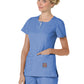 Women's 4-Pocket Zipper Neck Serenity Scrub Top