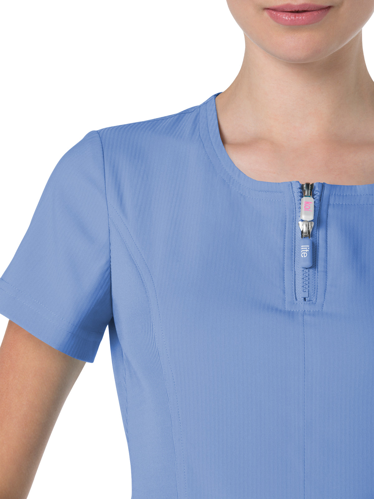 Women's 4-Pocket Zipper Neck Serenity Scrub Top