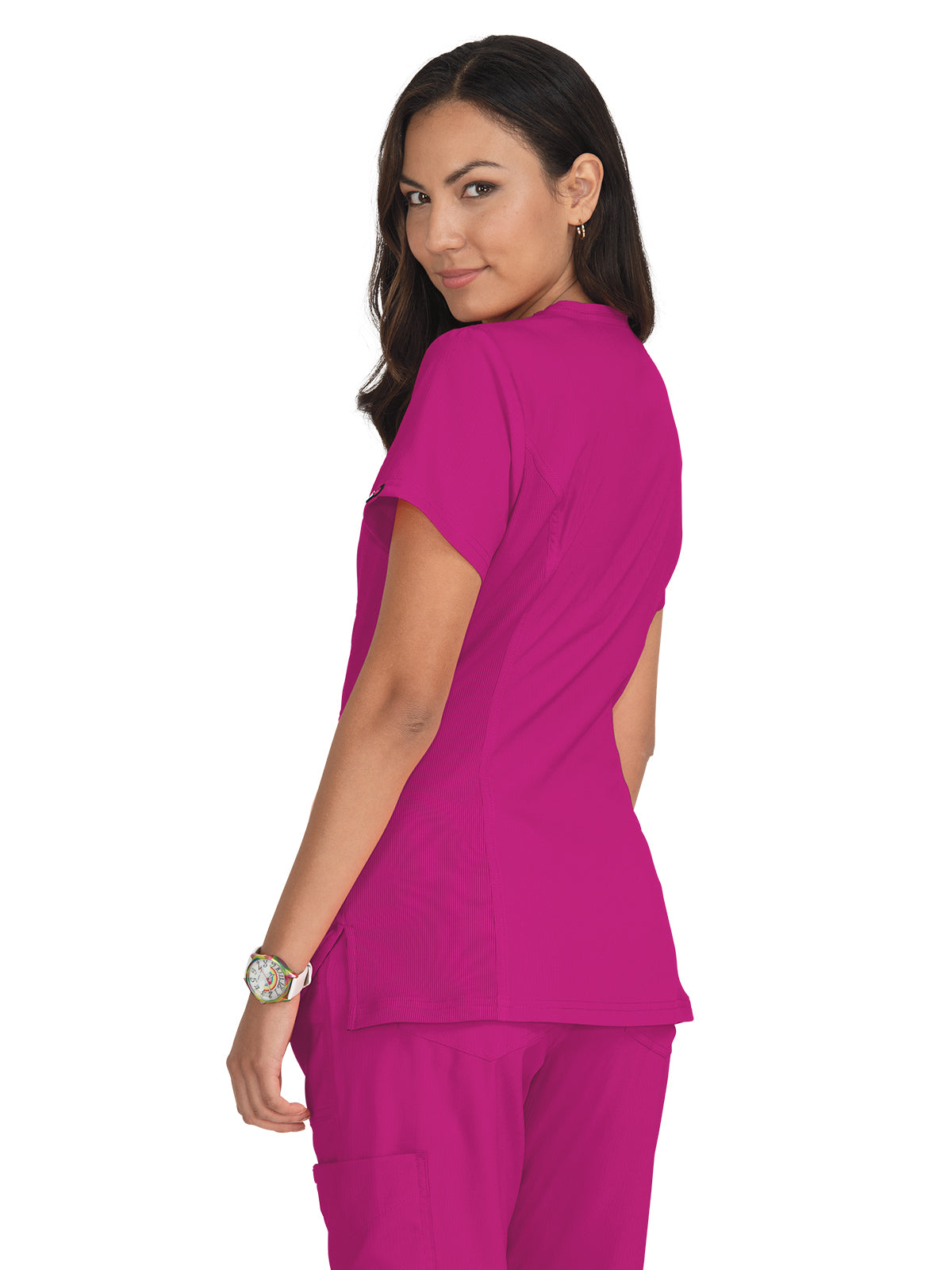 Women's 4-Pocket Zipper Neck Serenity Scrub Top