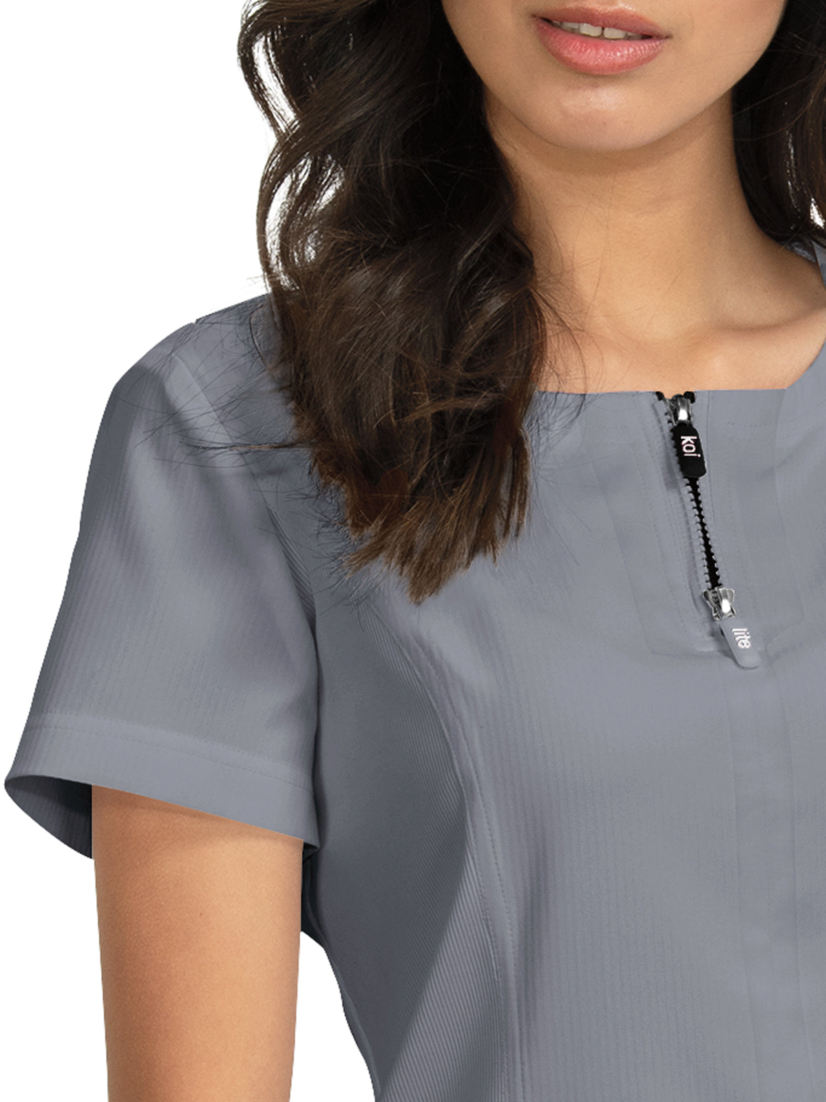 Women's 4-Pocket Zipper Neck Serenity Scrub Top