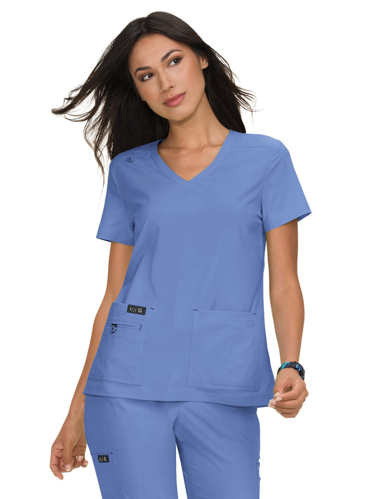 Women's 4-Pocket Stretch V-Neck Becca Scrub Top