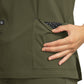 Women's 4-Pocket Stretch V-Neck Becca Top - 373 - Olive Green