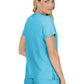 Women's 4-Pocket Stretch V-Neck Becca Top - 373 - Electric Blue