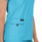 Women's 4-Pocket Stretch V-Neck Becca Top - 373 - Electric Blue