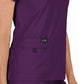 Women's 4-Pocket Stretch V-Neck Becca Top - 373 - Eggplant