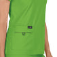 Women's 4-Pocket Stretch V-Neck Becca Top - 373 - Green Tea