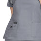 Women's 4-Pocket Stretch V-Neck Becca Top - 373 - Platinum Grey