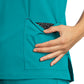 Women's 4-Pocket Stretch V-Neck Becca Top - 373 - Teal
