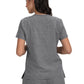 Women's 4-Pocket Stretch V-Neck Becca Top - 373 - Heather Grey