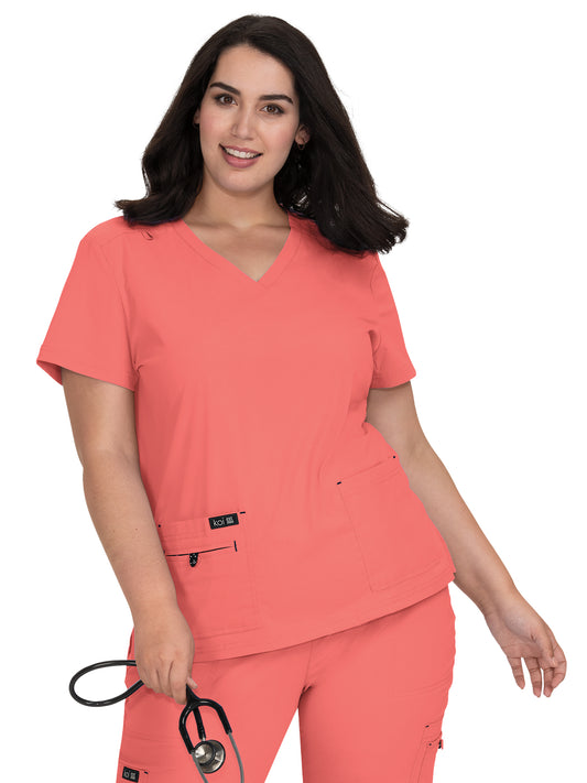 Women's 4-Pocket Stretch V-Neck Becca Scrub Top