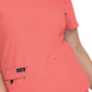 Women's 4-Pocket Stretch V-Neck Becca Top - 373 - Coral