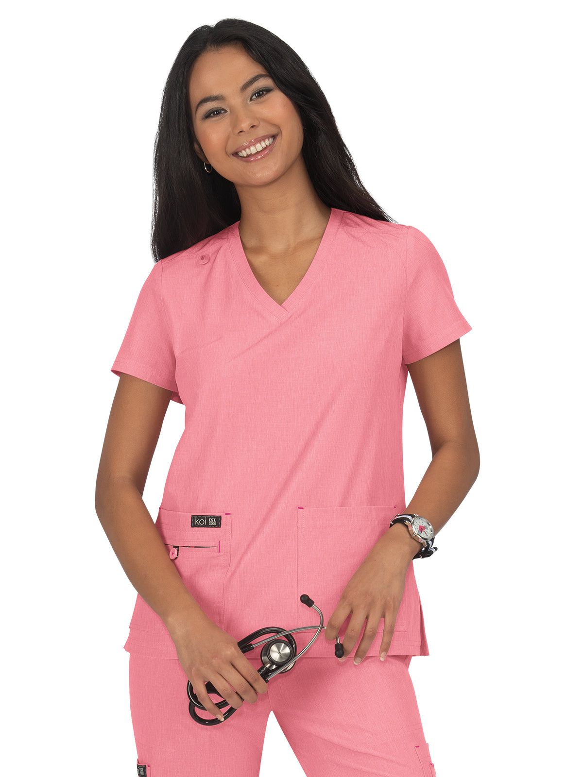 Women's 4-Pocket Stretch V-Neck Becca Scrub Top