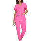 Women's 4-Pocket Stretch V-Neck Becca Top - 373 - Heather Pink Lemonade