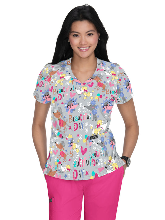 Women's Athletic-Inspired, Breathable Mesh Leslie Scrub Top