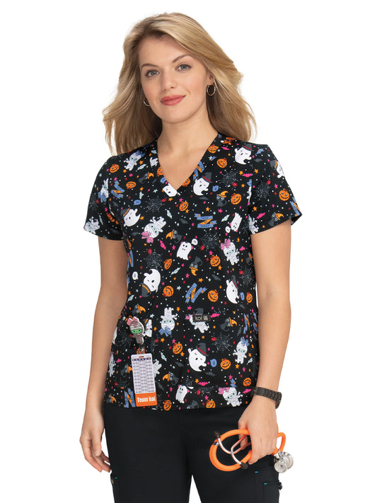 Women's Athletic-Inspired, Breathable Mesh Leslie Scrub Top