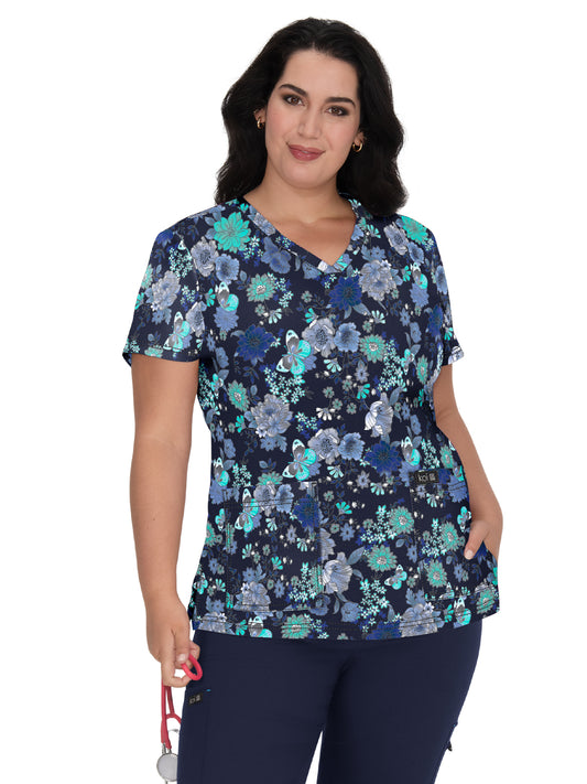 Women's Athletic-Inspired, Breathable Mesh Leslie Scrub Top