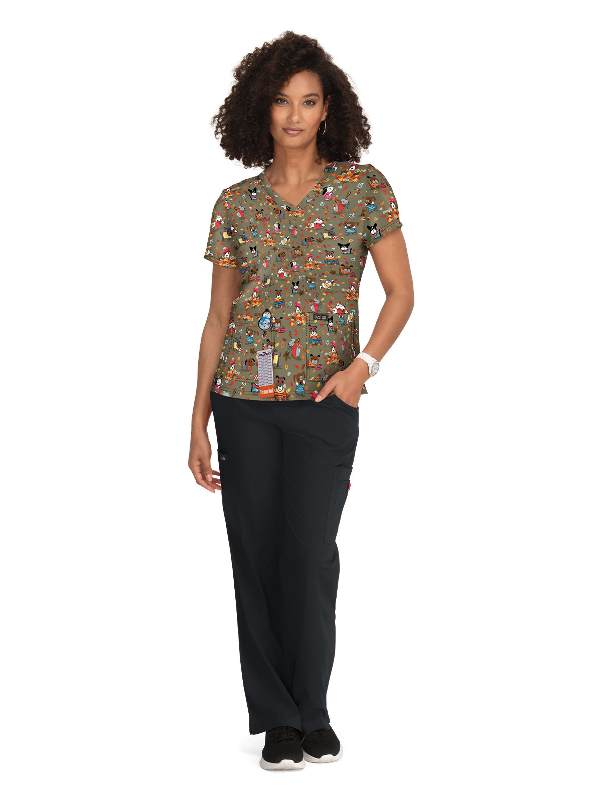 Women's Athletic-Inspired, Breathable Mesh Leslie Scrub Top