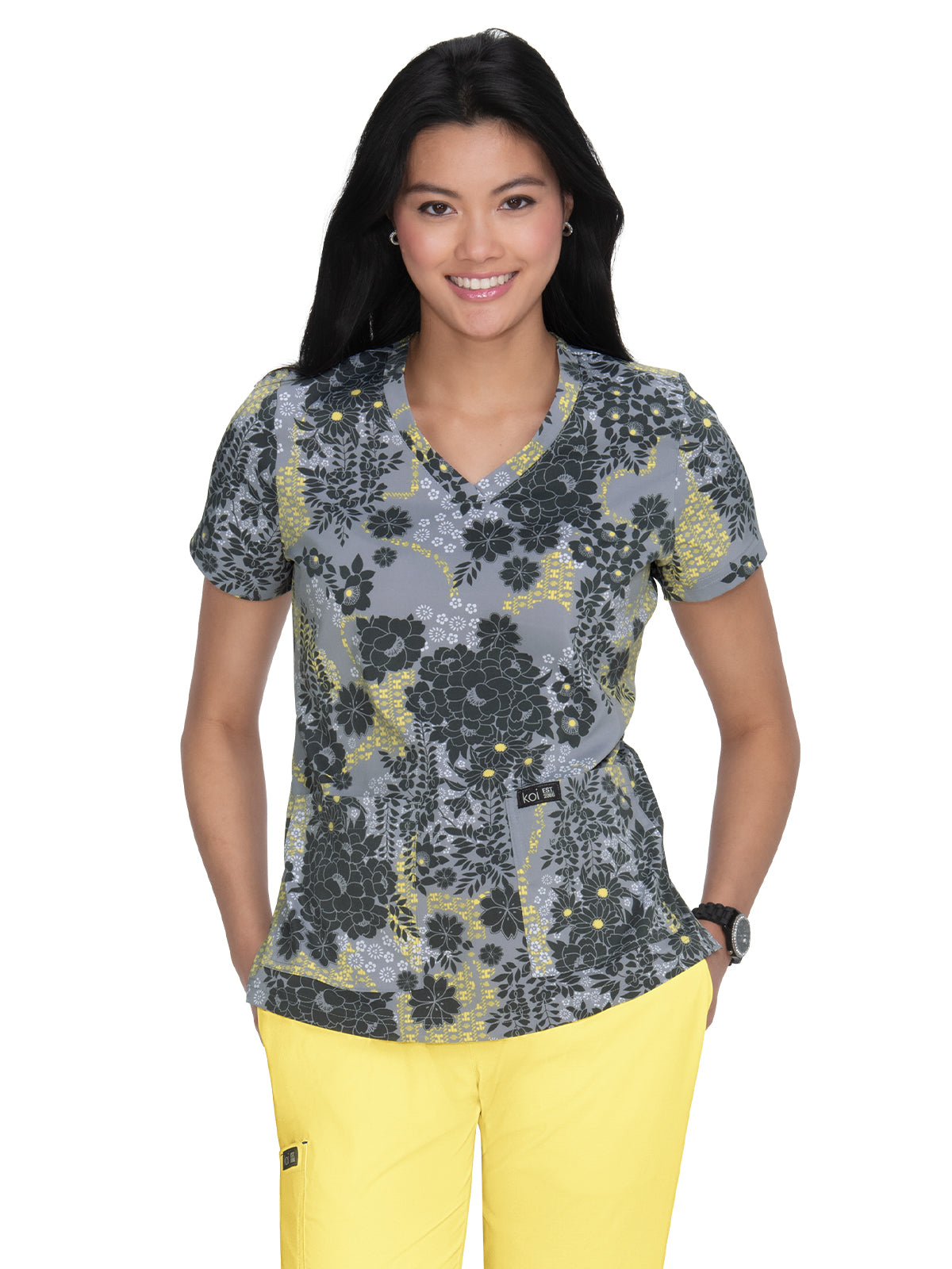 Women's Athletic-Inspired, Breathable Mesh Leslie Scrub Top