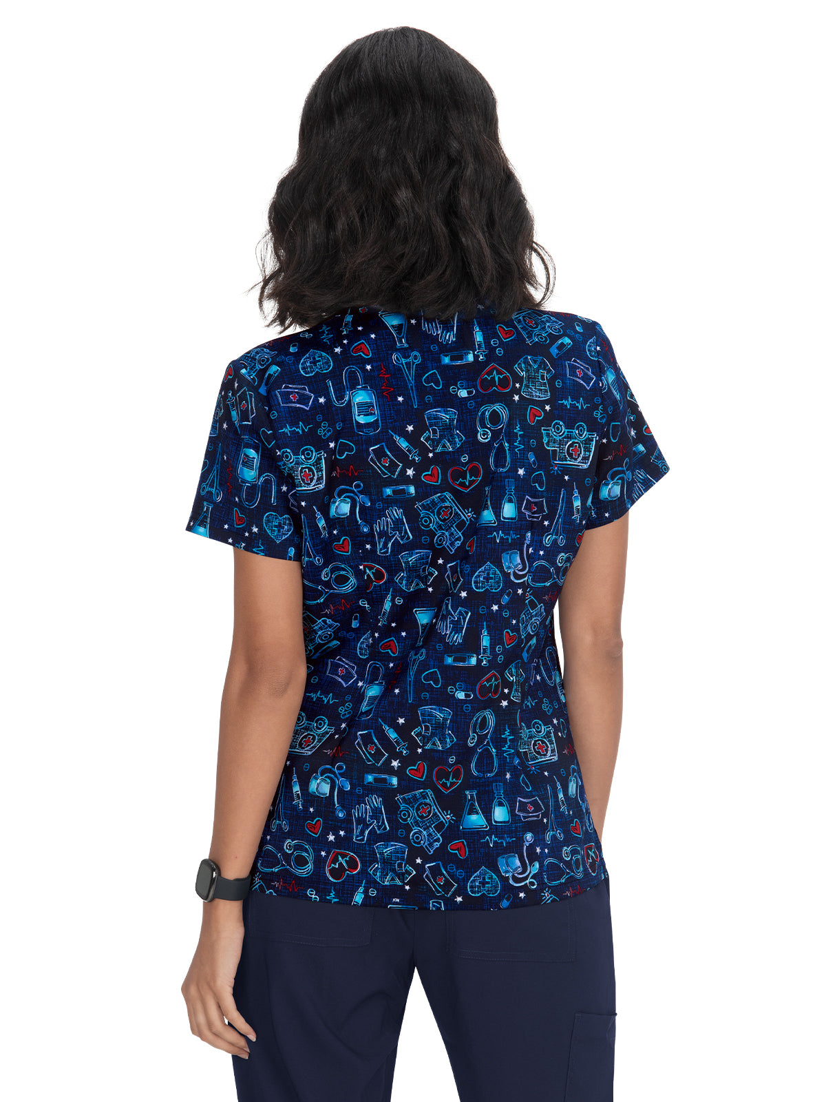 Women's Athletic-Inspired, Breathable Mesh Leslie Scrub Top