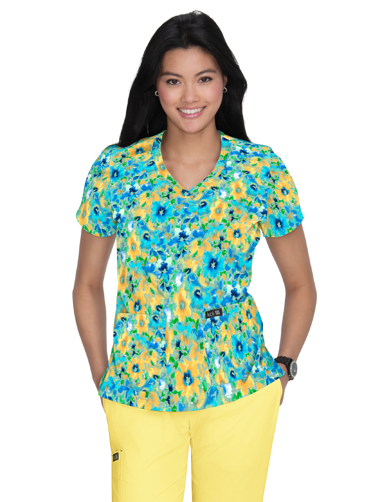 Women's Athletic-Inspired, Breathable Mesh Leslie Scrub Top