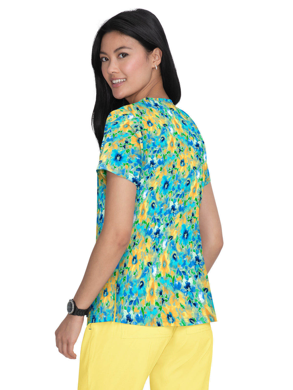 Women's Athletic-Inspired, Breathable Mesh Leslie Scrub Top