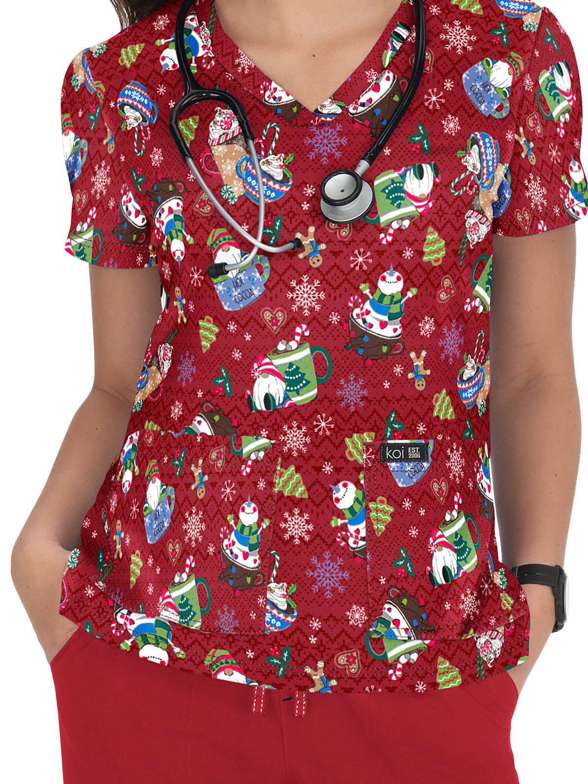 Women's Athletic-Inspired, Breathable Mesh Leslie Scrub Top