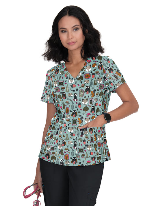 Women's Athletic-Inspired, Breathable Mesh Leslie Scrub Top